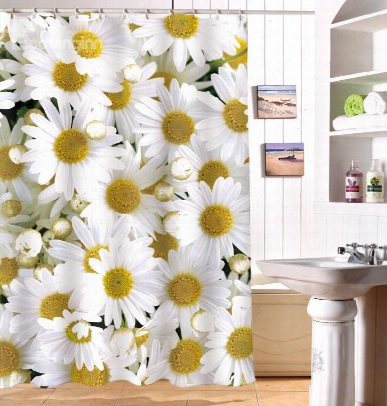 Fresh Style Marguerite Image 3d Shower Curtain