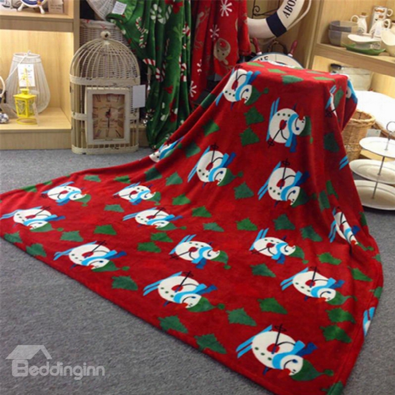 High Quality Creative Christmas Style Flannel Blanket