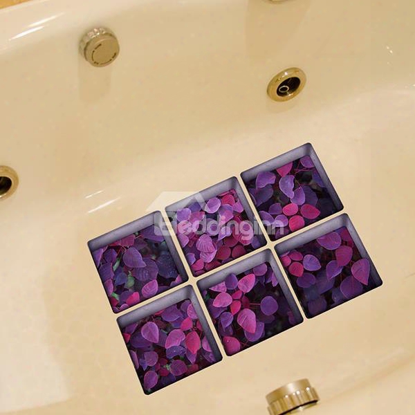 Hot Sale Flower Pattern 3d Bathtub Stickers