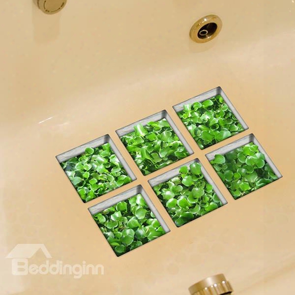 Hot Sale Green Grass 3d Bathtub Stickers For Room Decoration