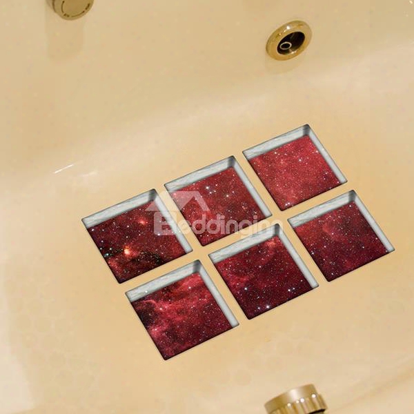 Hot Sale Starlit Sky Pattern 3d Bathtub Stickers