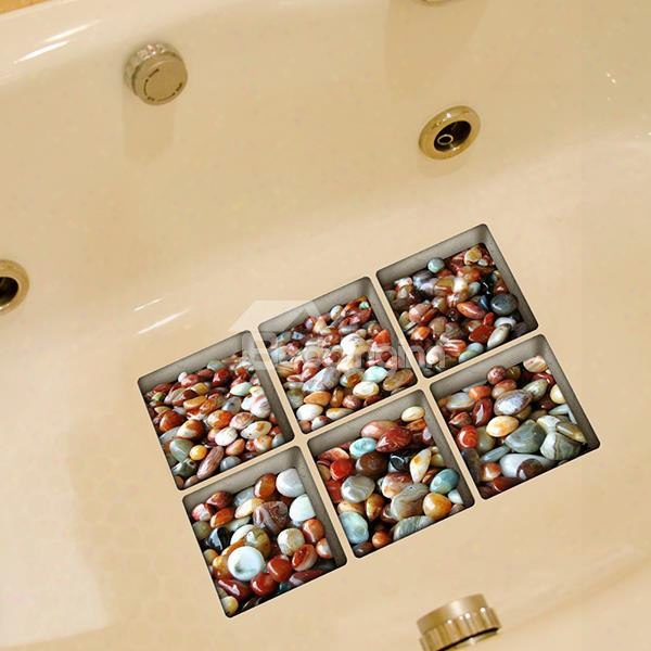 Hot Sale Stone 3d Bathtub  Stickers For Room Decoration