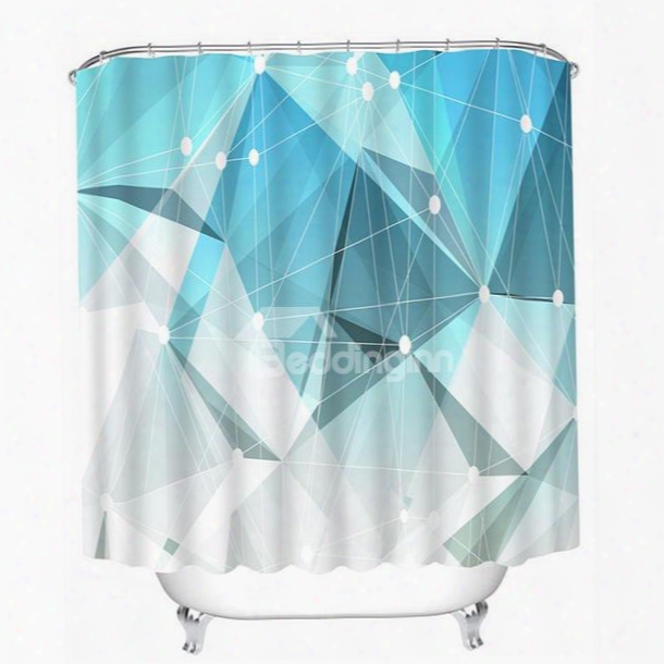 Irregular Goemetry Print 3d Bathroom Shower Curtain