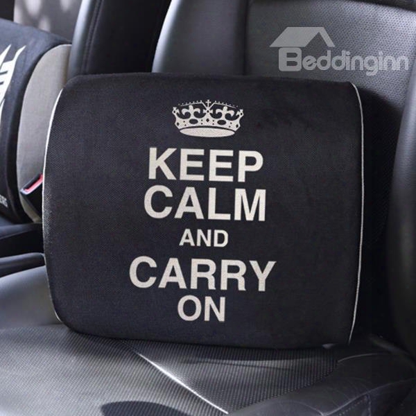 Meaningful Sayings Patterned Creative Car Pillow
