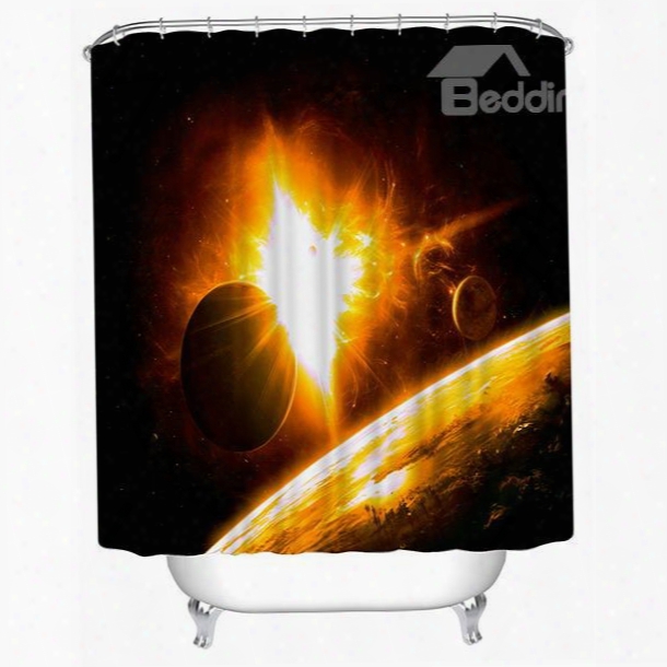 Mysterious Galaxy Print 3d Shower Curtain