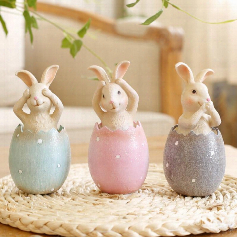 New Arrival Creative Eggs Rabbit Desktop Decoration