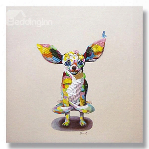 New Arrival Pop Art Abstract Dog Oil Painting