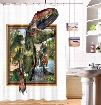 High Quality Unique Dinosaur Print 3D Shower Curtain