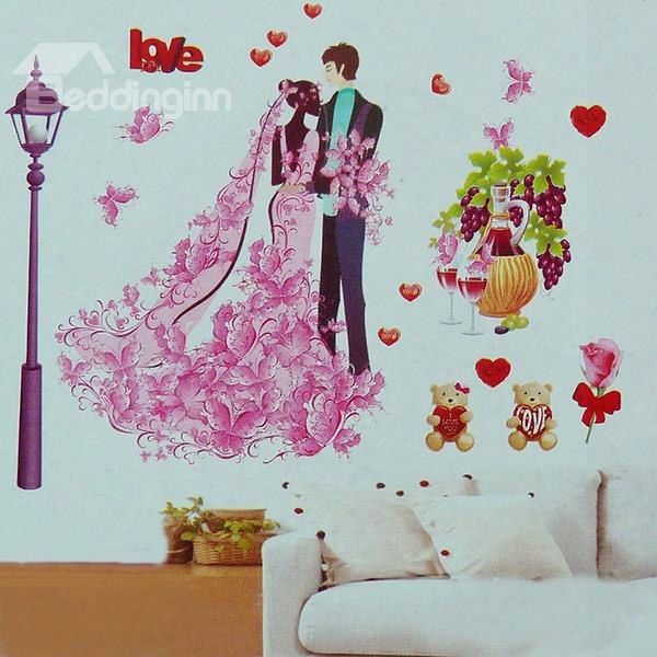 Romantic Lover Wall Stickers For Room Decoration