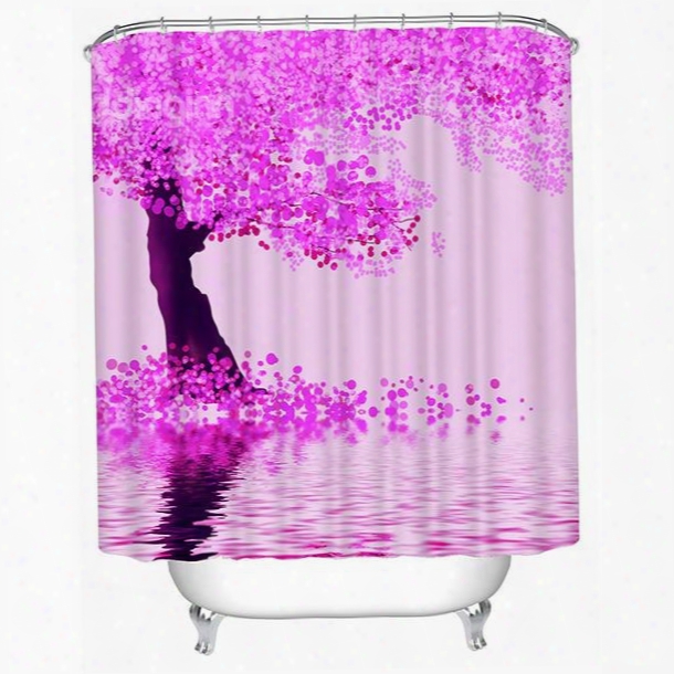 Sea Of Pink Flowers Prinnt 3d Shower Curtain