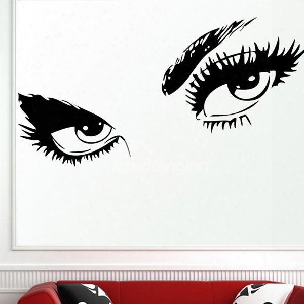 Simple Black Eeys Pattern Home Deorative Wall Sticker