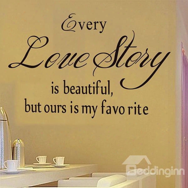 Simple Style Love Story Letter Pattern Wall Sticker