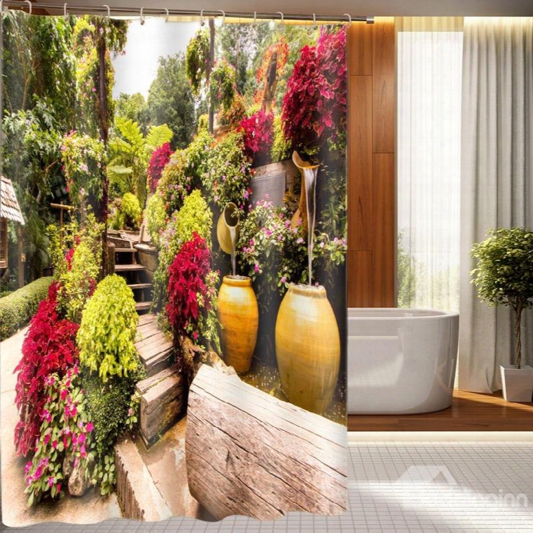 Sepcial Design Excellent Natural Beauty 3d Shower Curtain