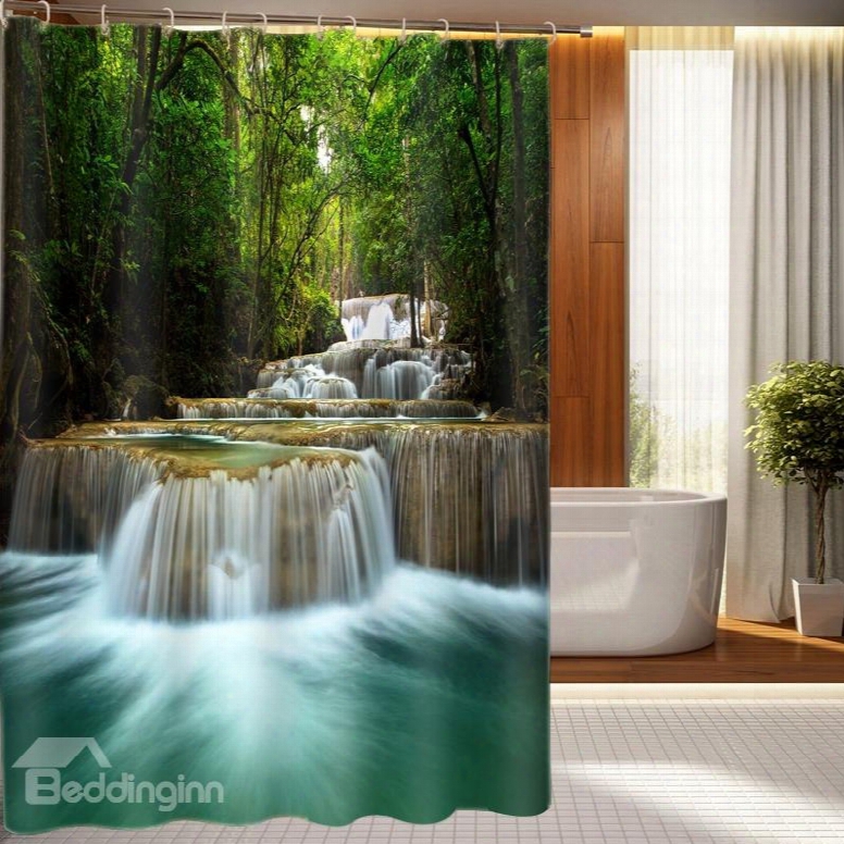 Stylish Design Fabulous Waterfall 3d Shower Curtain