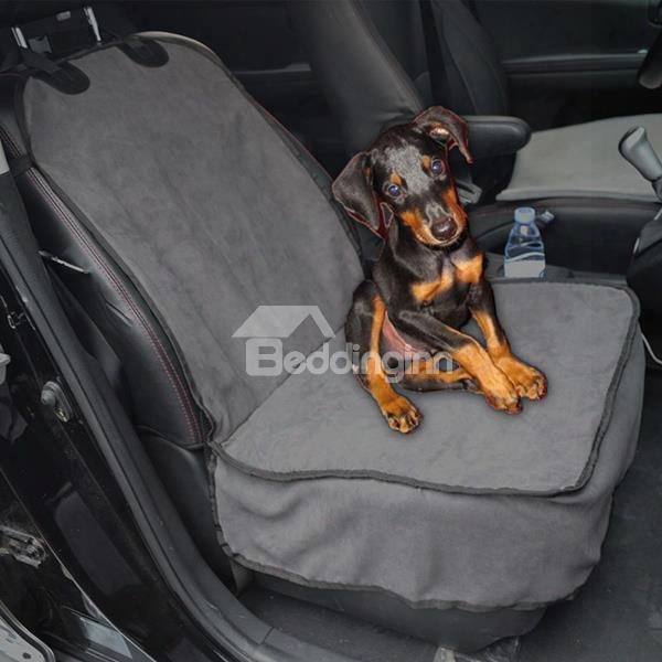Suede Material And Dark Gray Color Pet Seat Mat