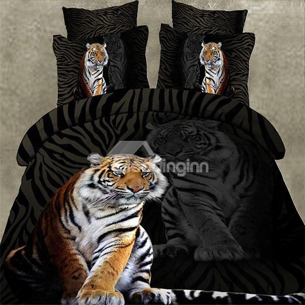 Top Selling Skincare Tiger Print Polyester Fitted Sheet