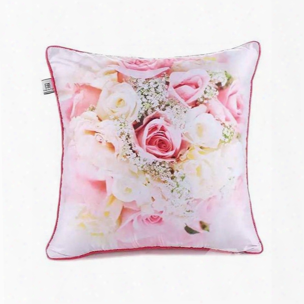 Various Glorious Roses Paint Throw Pillow