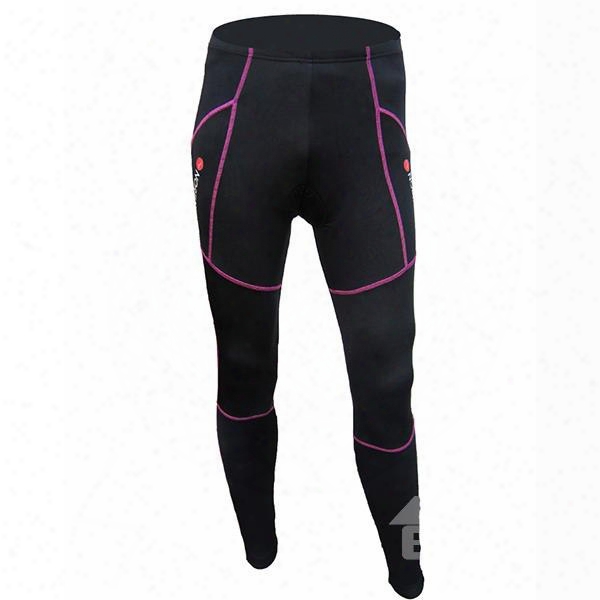 Women's Black Padded Cycling Compression Pants Outdoor Tights