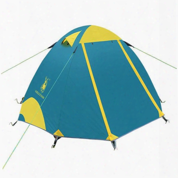 2-person Outdoor Waterproof Double Layers Aluminous Skeeton Camping And Hiking Tent