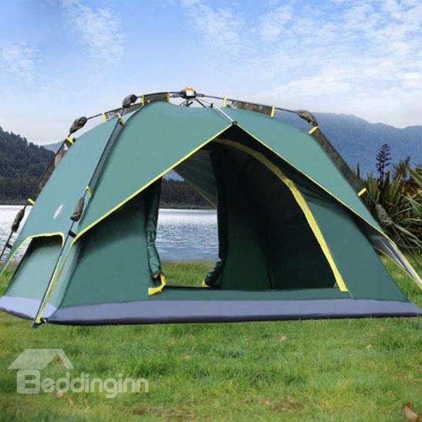 3-4 Person Bright Color Tent With Carry Bag Fiberglass One Room Tent