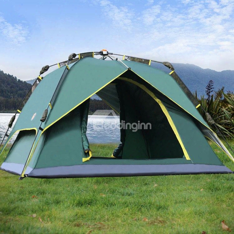 3-4 Person One Bedroom Double Layers Outdoor Waterproof Hiking And Camping Tent