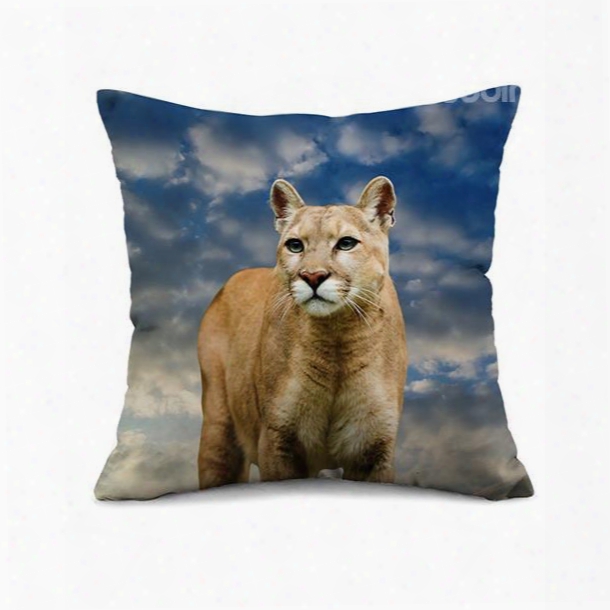 3d Beautiful Leopard Design Modal Fibre Throw Pillow Case