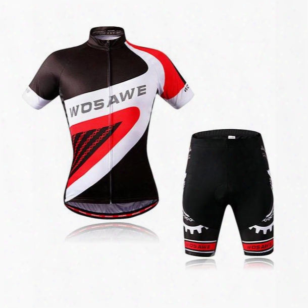 3d Padded Shorts Sleeve Set Outdoor Sports Cycling Jersey Men' S Simple Style