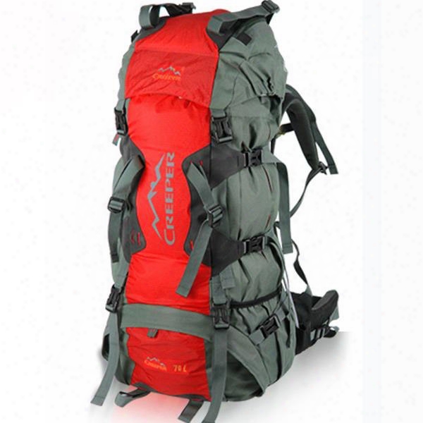 70l Outdoor High Capacity Nylon Camping Hiking Traveling Backpack
