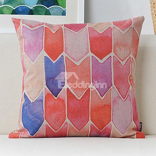 Adorable Pink And Blue Arrows Print Throw Pillow