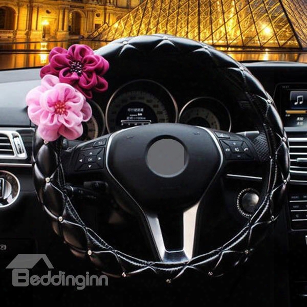 Amazing Hot Selling High Quality With Flowers Steering Wheel Cover