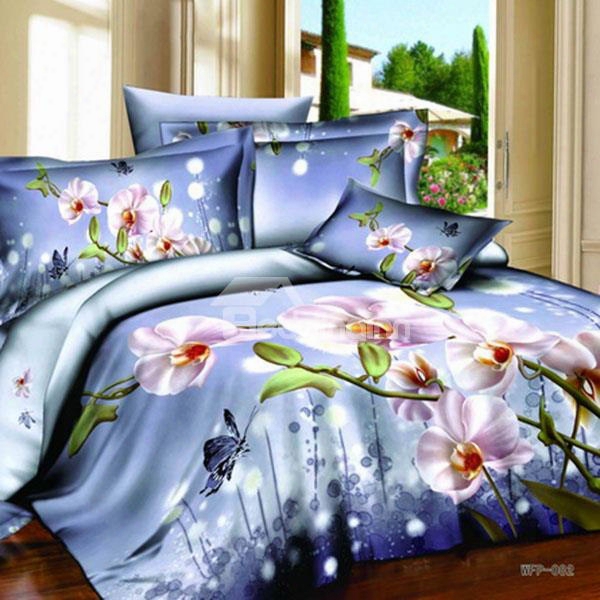 Amazing Phalaenopsis Light Purple 2-piece Pillow Cases