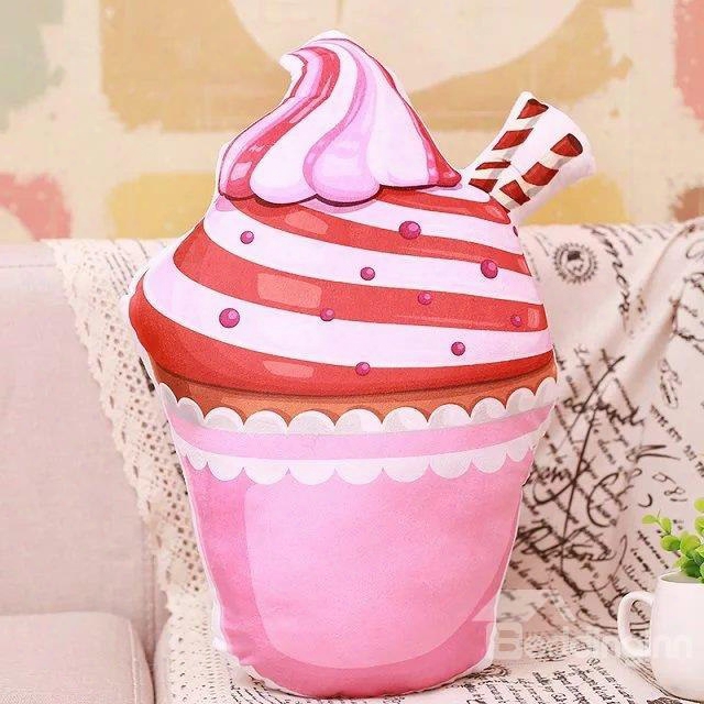 Amazing Totally Pink Ice Cream Design Pp Cotton Throw Pillow