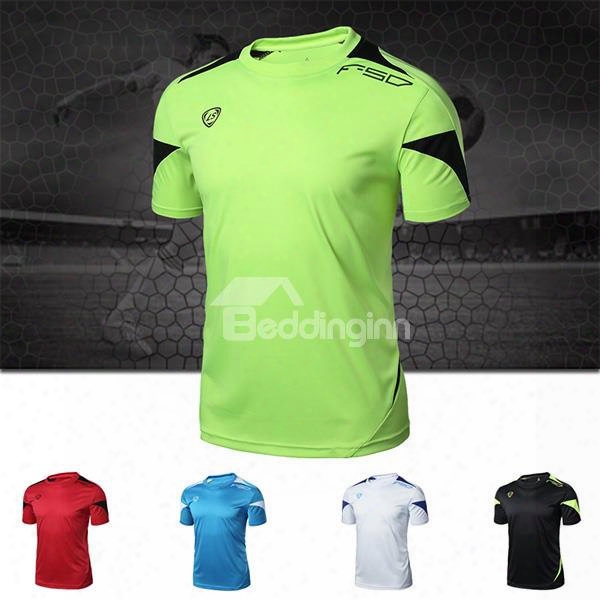 Bright Color Short Sleeve Cycling Jersey Men Quick Drying Shirt