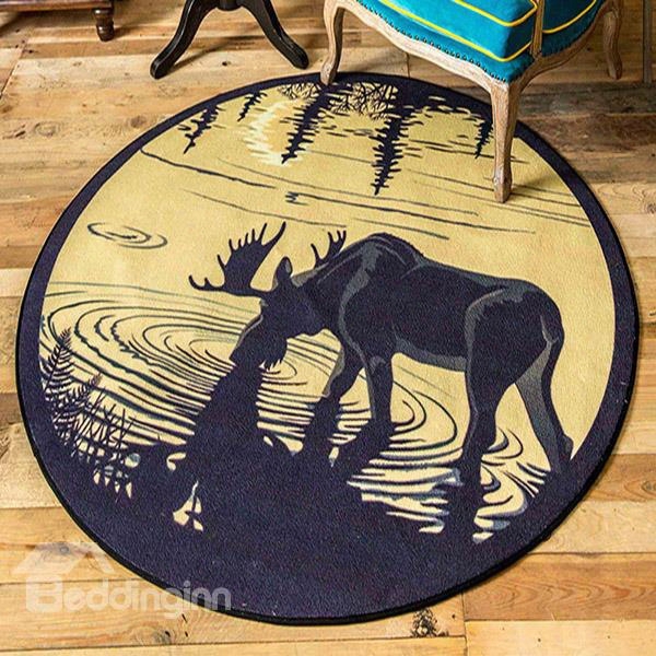 Classic Wonderful Pen-and-ink Drawing Deer Area Rug
