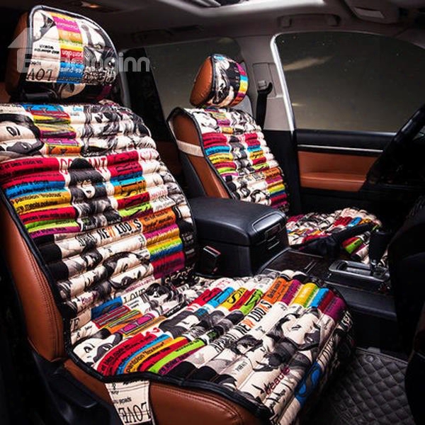 Colorful Graffiti Art Style Most Popular Universal Five Car Seat Cover