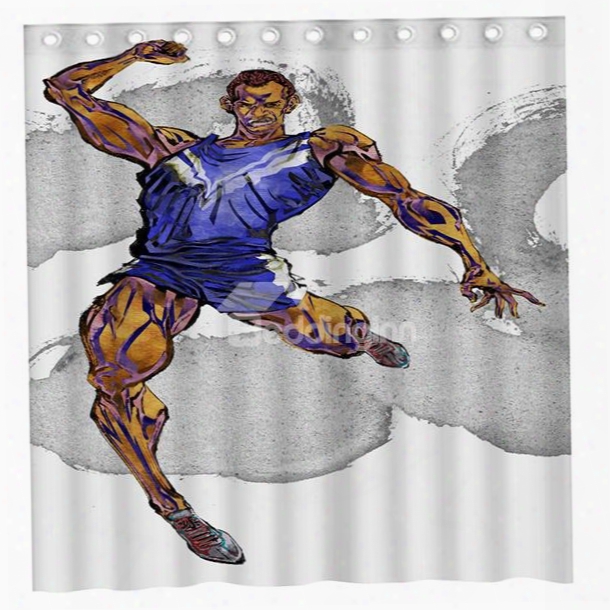 Creative Design Muscle Man 3d Shower Curtain