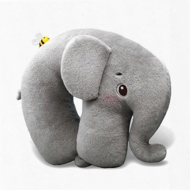 Creative Super Soft Elephant Plush U-shape Pillow