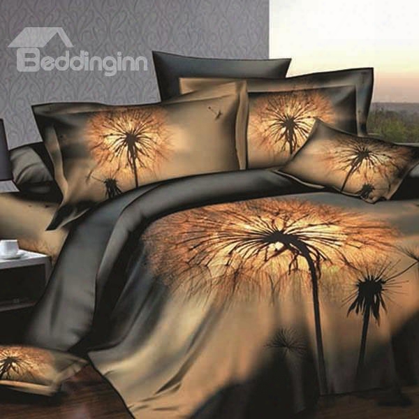 Dandelion Printing Skincare Cotton 2-piece Pillow Cases