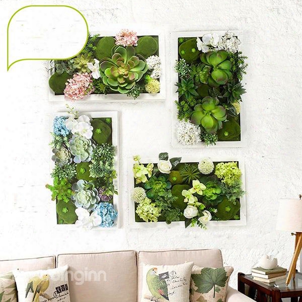 Decorative Countryside Style Artificial Plants Pattern Wall Art Prints