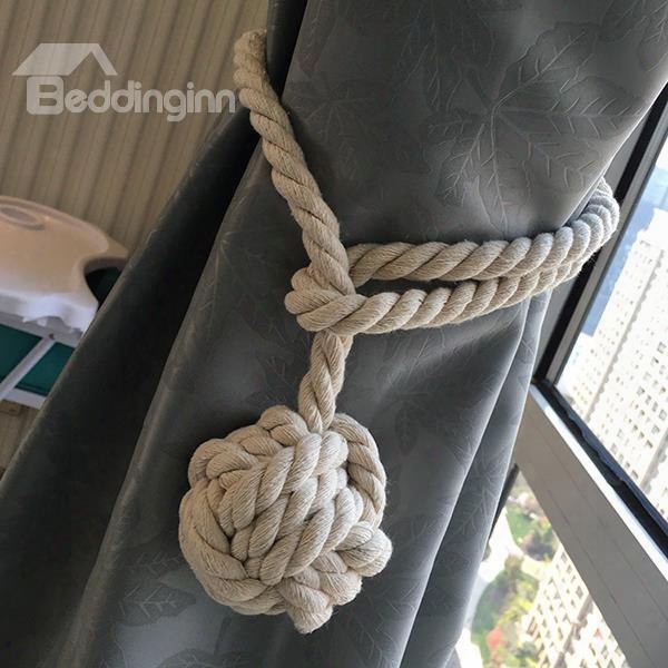Decorative Pure Manual Weaving Cotton Rope Curtain Tiebacks