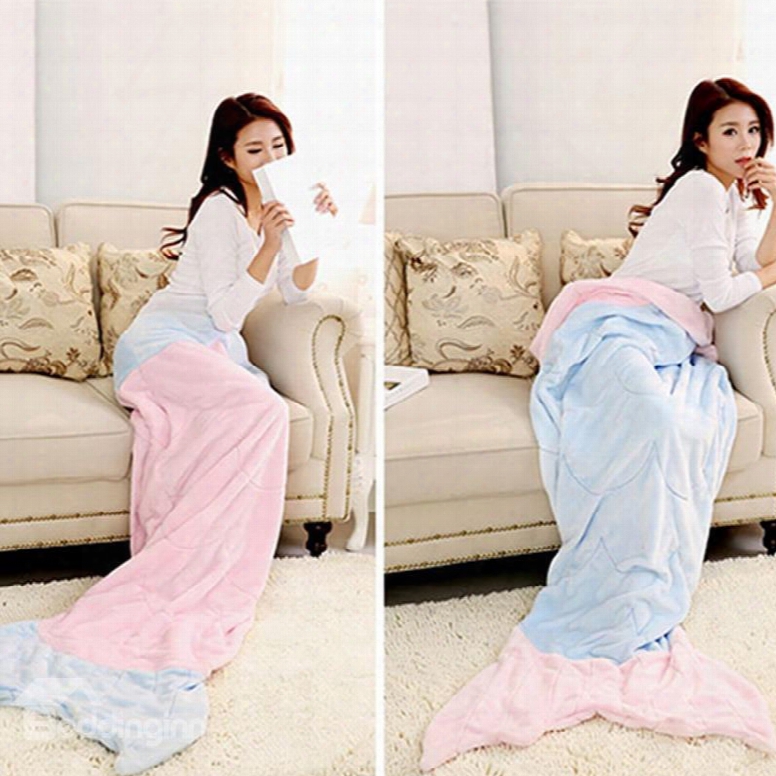 Exquisite Highly Versatile Flannel Snuggle Mermaid Tail Blanket
