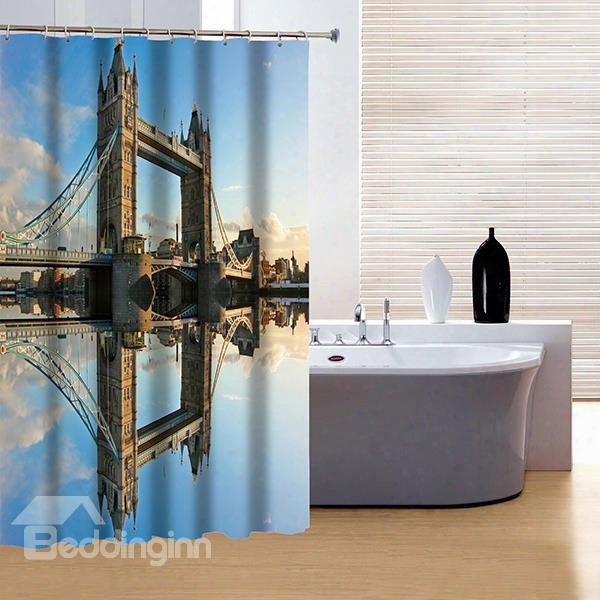 Faddish Modern London Bridge 3d Shower Curtain