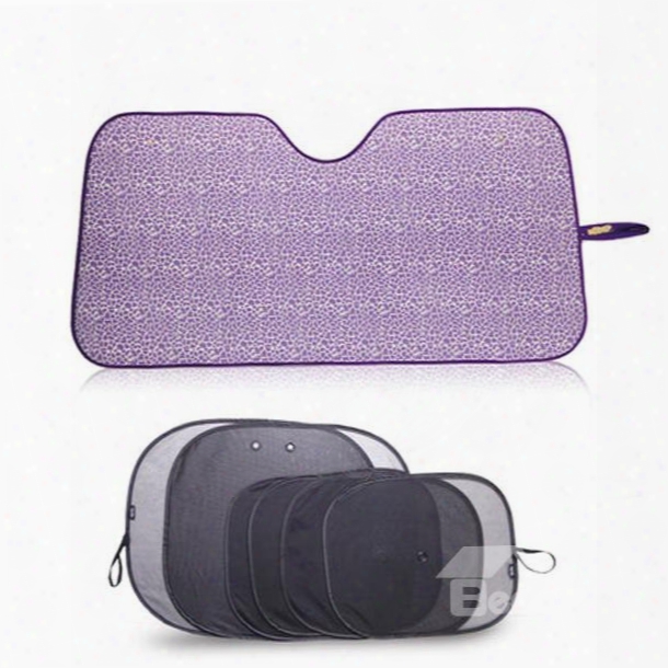 Fascination Purple Color And Charming Universal Car Sun Shades