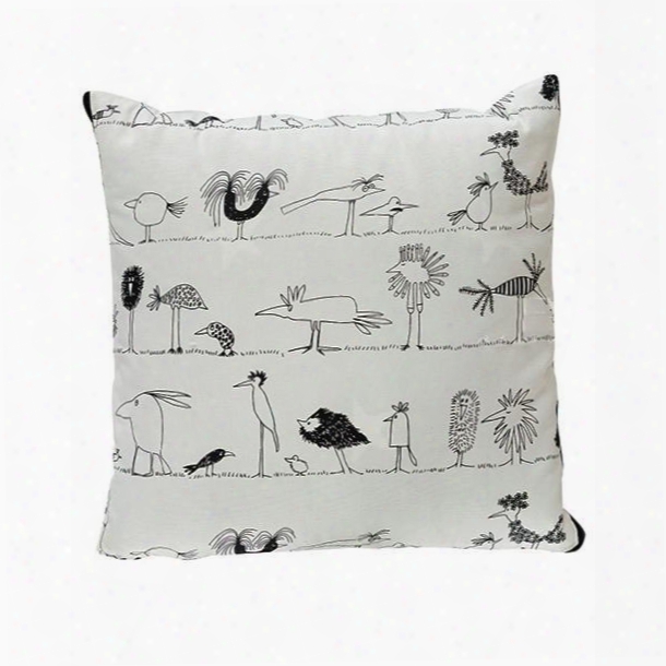 Fashionable Quillow Cartoon Birds Designed Cotton Blanket Car Pillow