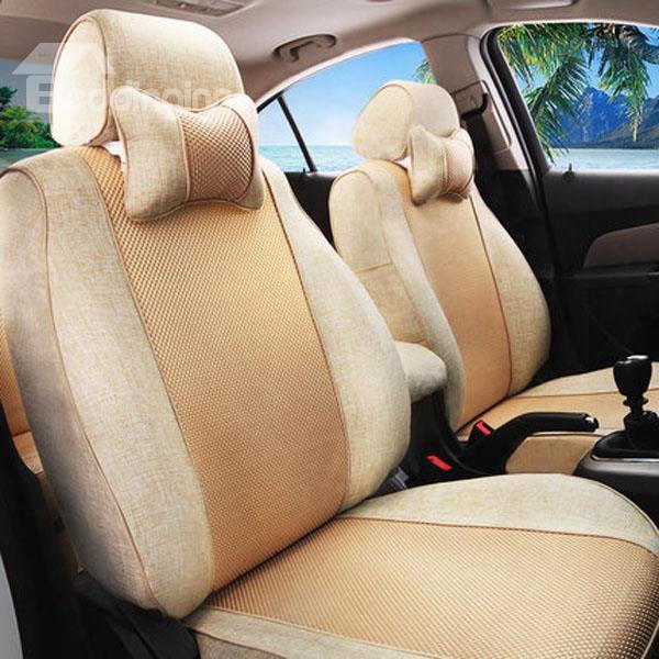 Luxurious Breathable Material Solid Style Cool Universal Car Seat Cover