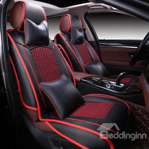 Luxury And Classic Black Red Mixing Durable Universa Lcar Seat Cover