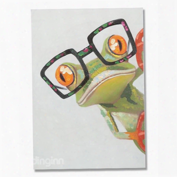 Modern Abstract Frog Hand Painted Canvas With Strecthed Frame Oil Painting