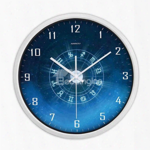 Modern Creative Bight Blue Constellation Wall Clock