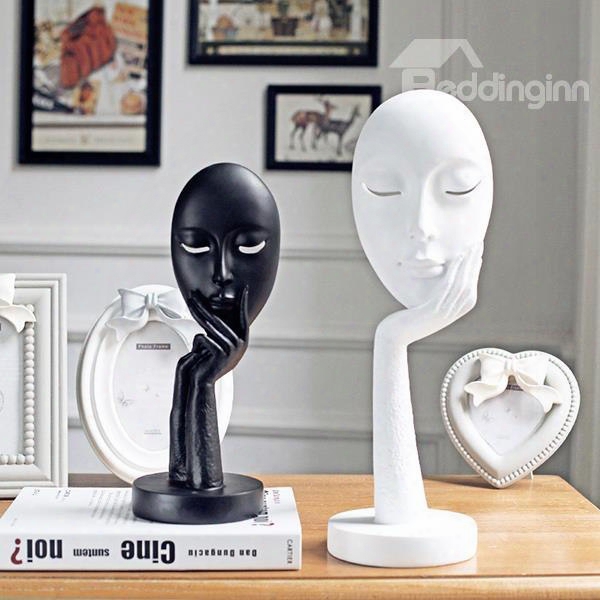 New Arrival Creative White And Black Face Desktop Decoration