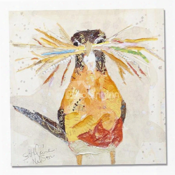 New Arrival Modern Abstract Birds With Grass Oil Painting